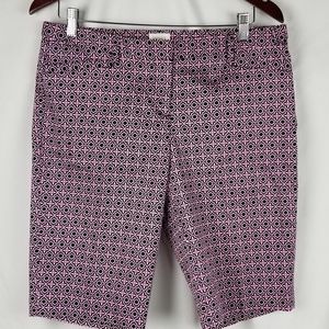 Laundry by Shelli Segal 8 Knee Length Shorts Purpl